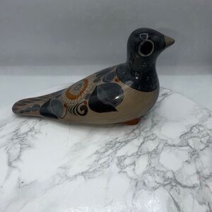 TONALA POTTERY Folk Art Bird Figurine by V Silva